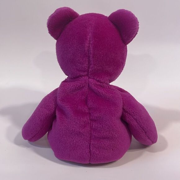 2000 TY Beanie Baby Millennium the Purple Bear Excellent Used Condition 9” long - Picture 3 of 8
